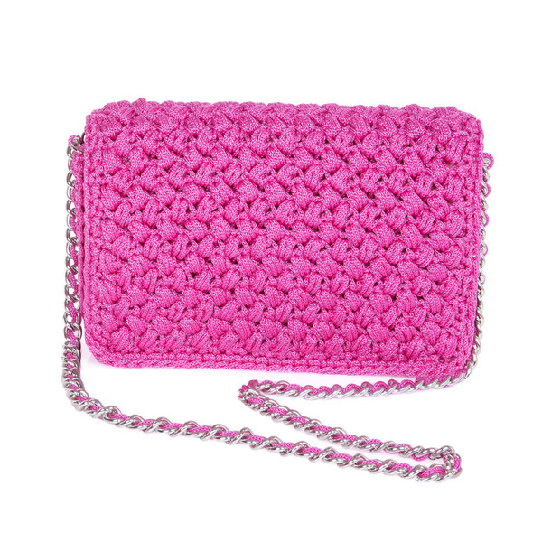 Color Block | crochet2 - αλυσίδες, σατέν, πλεκτό, ώμου, χιαστί, crochet, κορδόνια, πλεκτές τσάντες