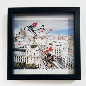 Customized 3d frame "Fly my love" - ζωγραφισμένα στο χέρι, πίνακες & κάδρα, customized, ιδεά για δώρο