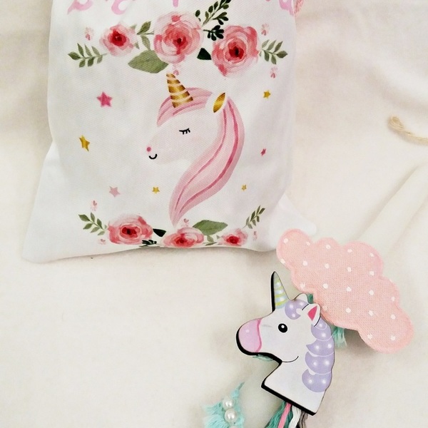 Customized Σετ Λαμπάδα-πουγκί για κορίτσι "Unicorn " - κορίτσι, λαμπάδες, μονόκερος, για παιδιά, σετ δώρου