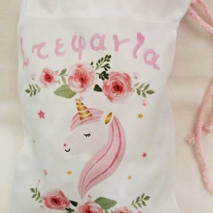 Customized Σετ Λαμπάδα-πουγκί για κορίτσι "Unicorn " - κορίτσι, λαμπάδες, μονόκερος, για παιδιά, σετ δώρου - 3