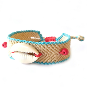 Summer shell bracelet!!! - γυναικεία, χαολίτης, κοχύλι, μακραμέ, αυξομειούμενα - 2