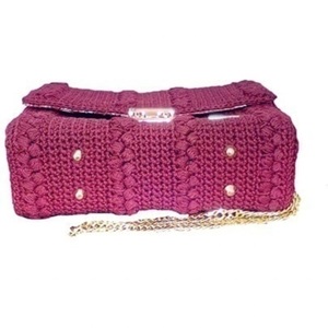 Πλεκτή τσάντα σχέδιο zig zag puff - ώμου, χιαστί, crochet, πλεκτές τσάντες, δώρα για γυναίκες - 4