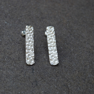 Ασημένια σκουλαρίκια Μπάρες - ασήμι, χειροποίητα, minimal, κρεμαστά - 5