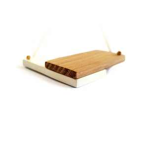 Χειροποίητο ξύλινο κολιέ ορθογώνιο Rectangle - επιχρυσωμένα, χειροποίητα, μακριά, ξύλινο, Black Friday - 4