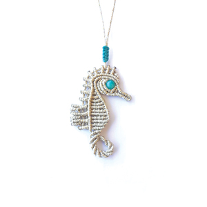 Gold Seahorse necklace!!!! - ημιπολύτιμες πέτρες, ιδιαίτερο, νεφρίτης, μακραμέ
