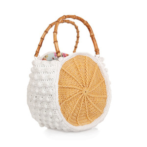 Crochet τσάντα σε σχήμα ρόδας - χειρός - 2