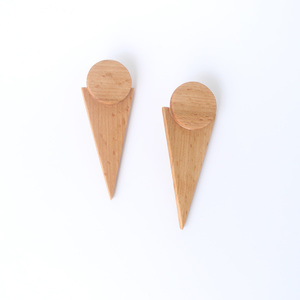 Ξύλινα καρφωτά σκουλαρίκια - ξύλο, χειροποίητα, καρφωτά - 4