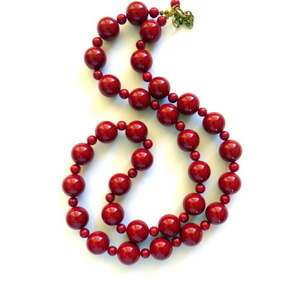 μακρύ κολιέ κόκκινο shell pearl ( όστρακο ) - ημιπολύτιμες πέτρες, επιχρυσωμένα, ασήμι 925, μακριά
