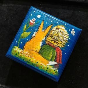 Ξύλινο κουτί ζωγραφική "μικρός πρίγκηπας" - ζωγραφισμένα στο χέρι, οργάνωση & αποθήκευση, μικρός πρίγκιπας, δώρα γενεθλίων - 3