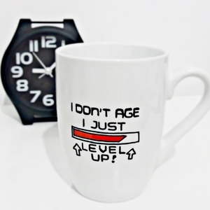 Handpainted mug "I don't Age" - ζωγραφισμένα στο χέρι, πορσελάνη, κούπες & φλυτζάνια