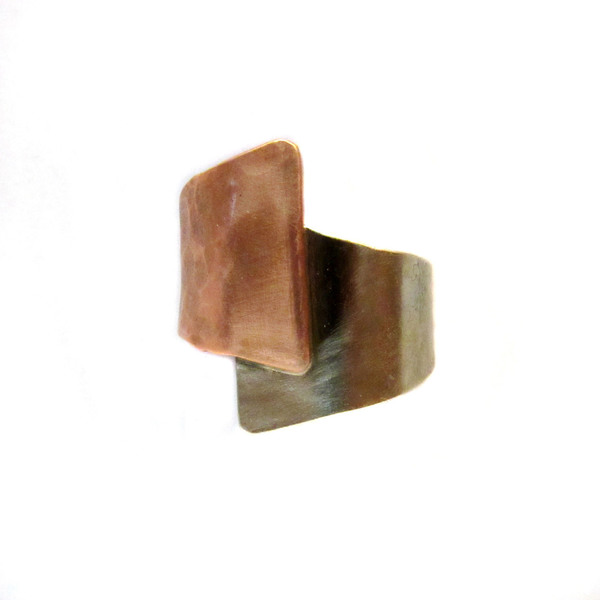 Minimal Δαχτυλίδι Chevalier από Ασήμι 925 & Χαλκό - ασήμι, μοντέρνο, chevalier, χαλκός, χαλκός, δαχτυλίδι