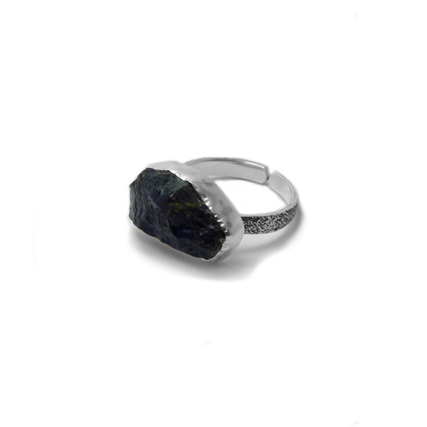" Silver Μystic Iolite " - Xειροποίητο δαχτυλίδι από ασήμι 925 και Ορυκτό Ιόλιθο! - ασήμι, ημιπολύτιμες πέτρες, ημιπολύτιμες πέτρες, boho, αυξομειούμενα