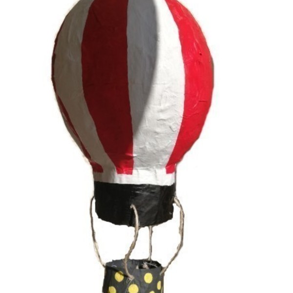 Χειροποίητο αερόστατο από παπιέ μασέ - δώρο, αερόστατο, χειροποίητα, διακοσμητικά