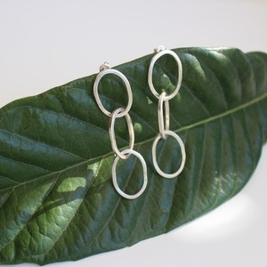 ασημένια σκουλαρίκια αλυσίδα handmade chain - statement, ασήμι, αλυσίδες, ασήμι 925, μακριά - 3