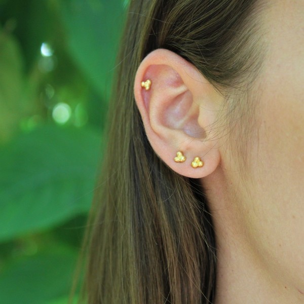 _dots silver earrings - μικρά σκουλαρίκια από ασήμι 925 - ασήμι, minimal, καρφωτά - 3