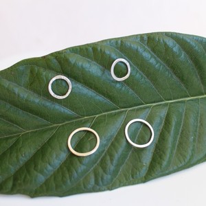 καρφωτά ασημένια σκουλαρίκια mini kyklos - ασήμι, ασήμι 925, κύκλος, minimal, καρφωτά - 4