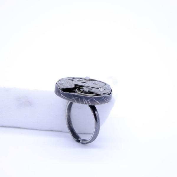 "Timeless" silver ring - ασήμι, μεγάλα, Black Friday, αυξομειούμενα - 2