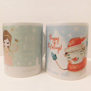 Χριστουγεννιάτικη Κούπα σε δυο σχέδια - διακοσμητικά, χιονάνθρωπος, χριστουγεννιάτικα δώρα, κούπες & φλυτζάνια, παιδικές κούπες