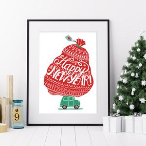 "O κόκκινος σάκος με τα δώρα" ξύλινο Χριστουγεννιάτικο κάδρο |Α4 Χριστουγεννιάτικη Διακόσμηση - πίνακες & κάδρα, χριστουγεννιάτικο, δώρα για παιδιά, διακοσμητικά - 4