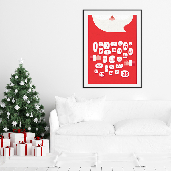 Ξύλινο Κάδρο "Hμερολόγιο Aντίστροφης Mέτρησης"|42x30εκ. Χριστουγεννιάτικη Διακόσμηση - αφίσες, δώρα για παιδιά, διακοσμητικά, άγιος βασίλης - 4