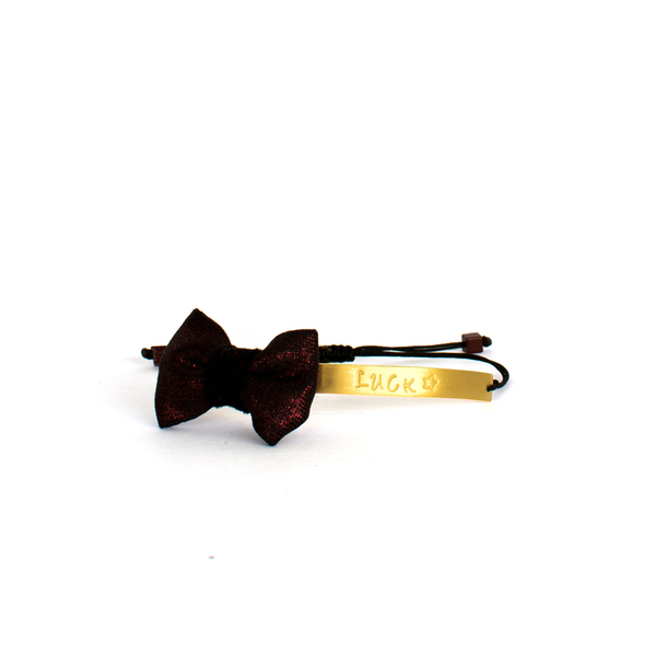 Ασημένιο Γουράκι Βραχιολάκι Luck Wish Bracelet Gold - γούρι, ασήμι 925, γούρια