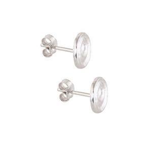 Σκουλαρίκια ασήμι 925 καρφωτά, σειρά "ARTEMIS" - ασήμι, επιχρυσωμένα, καρφωτά, μικρά - 3