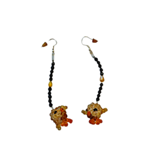 σκουλαρίκια πουλάκια 3d πλεγμένα με χάντρες swarovski - γυαλί, επάργυρα, πέτρες, μακριά, κρεμαστά