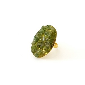 Επίχρυσο δαχτυλίδι με περίδοτο - ημιπολύτιμες πέτρες, επιχρυσωμένα, μεγάλα, αυξομειούμενα, φθηνά
