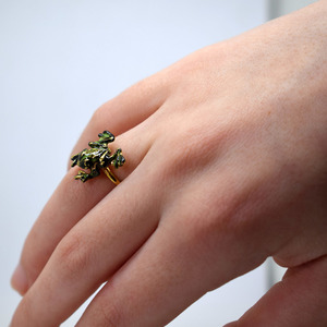 Πρίγκιπας βάτραχος στο δάχτυλό σας. - επιχρυσωμένα, μικρά, μπρούντζος, αυξομειούμενα, φθηνά - 3