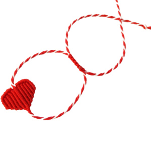 Μακραμέ Βραχιόλι Μάρτης σε σχήμα καρδιάς - γυναικεία, μάρτης, κορδόνια, μαρτάκια