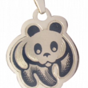 Ασημένιο κρεμαστό Panda - ασήμι, ασήμι 925, κρεμαστά