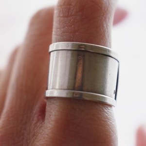 Σφυρήλατο αυξομειούμενο δαχτυλίδι - επάργυρα, μεγάλα, αυξομειούμενα, φθηνά - 3