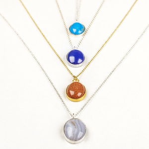 Gemstone Love Necklace - ημιπολύτιμες πέτρες, ασήμι 925, romantic, boho