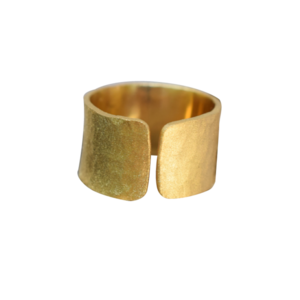 Επιχρυσωμένο φαρδύ δαχτυλίδι ανοιχτό ασήμι 925 - ασήμι, επιχρυσωμένα, boho, μεγάλα, αυξομειούμενα
