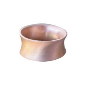 Ροζ επιχρυσωμένο κυρτό δαχτυλίδι ασήμι 925 - ασήμι, επιχρυσωμένα, σταθερά, μεγάλα