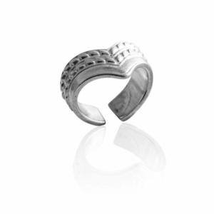 Δαχτυλίδι Sharp Cone - Χρώμα Ασημί - ορείχαλκος, επάργυρα, μικρά, αυξομειούμενα, φθηνά