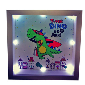 Super Dino Φωτιστικό Καδράκι - πίνακες & κάδρα, αγόρι, παιδικά κάδρα