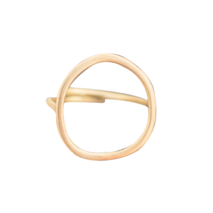 Organic κύκλος επιχρυσωμένο δαχτυλίδι ασήμι 925 - ασήμι, επιχρυσωμένα, γεωμετρικά σχέδια, boho, boho, αυξομειούμενα, φθηνά