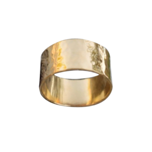 Επιχρυσωμένο δαχτυλίδι φαρδύ σφυρήλατο ασήμι 925 - ασήμι, επιχρυσωμένα, boho, boho, σταθερά, μεγάλα