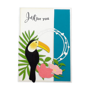 Ευχετήρια κάρτα - Tropical, Toucan - χειροποίητα, κάρτα ευχών, γενική χρήση