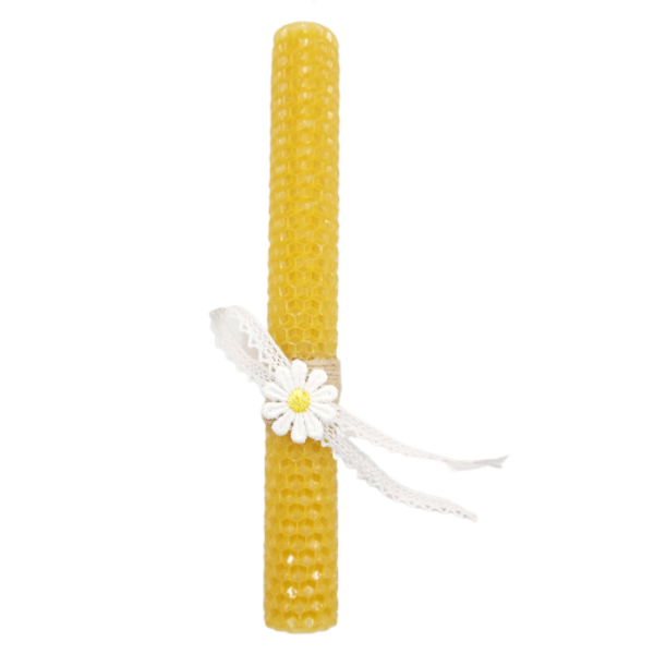 Γυναικεία πασχαλινή λαμπάδα μελισσοκέρι 20cm - κορίτσι, λαμπάδες, για ενήλικες, για εφήβους - 2