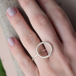 Δαχτυλίδι κύκλος διπλός ασήμι 925 - ασήμι, μικρά, boho, σταθερά - 2