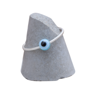 Spinner δαχτυλίδι με μπλέ ματόχαντρα ασήμι 925 - ασήμι, βεράκια, boho, σταθερά, φθηνά