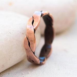Χάλκινο rustic δαχτυλίδι - δαχτυλίδι, δαχτυλίδια, σταθερά - 2