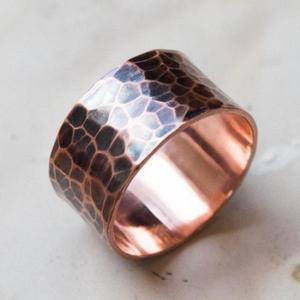 Φαρδύ χάλκινο unisex δαχτυλίδι - δαχτυλίδι, δαχτυλίδια, σταθερά, μεγάλα - 2