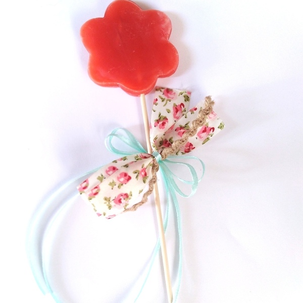 "lollipop" πρωτότυπη λαμπάδα λουλούδι σε stick - κορίτσι, λαμπάδες, για παιδιά, για ενήλικες, για εφήβους