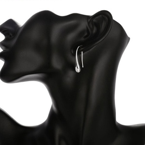 Σκουλαρίκια “Silver Drop” - ασήμι, κρεμαστά, νυφικά - 3
