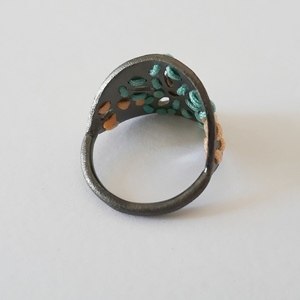 Josephine Citrine Ring-Ασημένιο Δαχτυλίδι Κεντητό - ασήμι, κεντητά, χρωματιστό - 4
