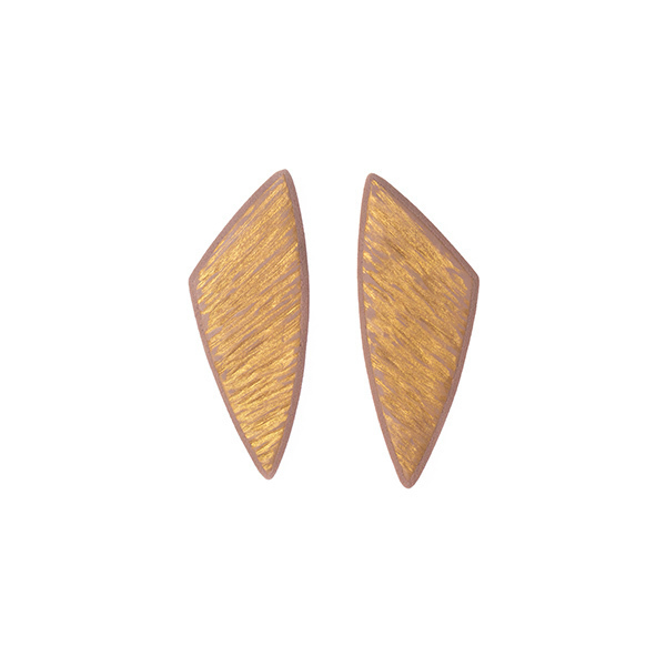 "Immortal" geometrical stud modern earrings - ασήμι, πηλός, γεωμετρικά σχέδια, καρφωτά