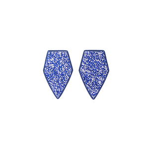 "Forever" blue stud earrings - ασήμι, πηλός, καρφωτά